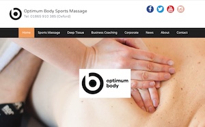 sports massage website by boray designs