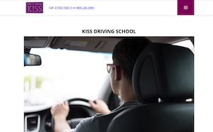 kiss driving school website by boray designs