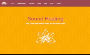 sound healing website by boray designs