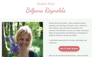 biljana reynolds artist website by boray designs